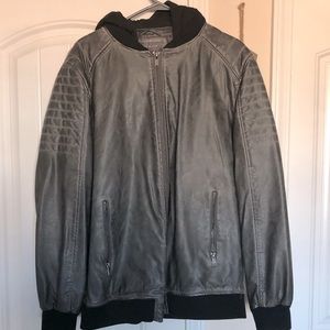 Primark hooded leather jacket